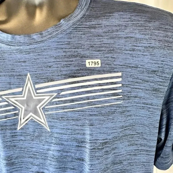 NEW Nike Dri-FIT NFL Dallas Cowboys Velocity Performance Tee Heather Navy Mens M - Picture 2 of 10